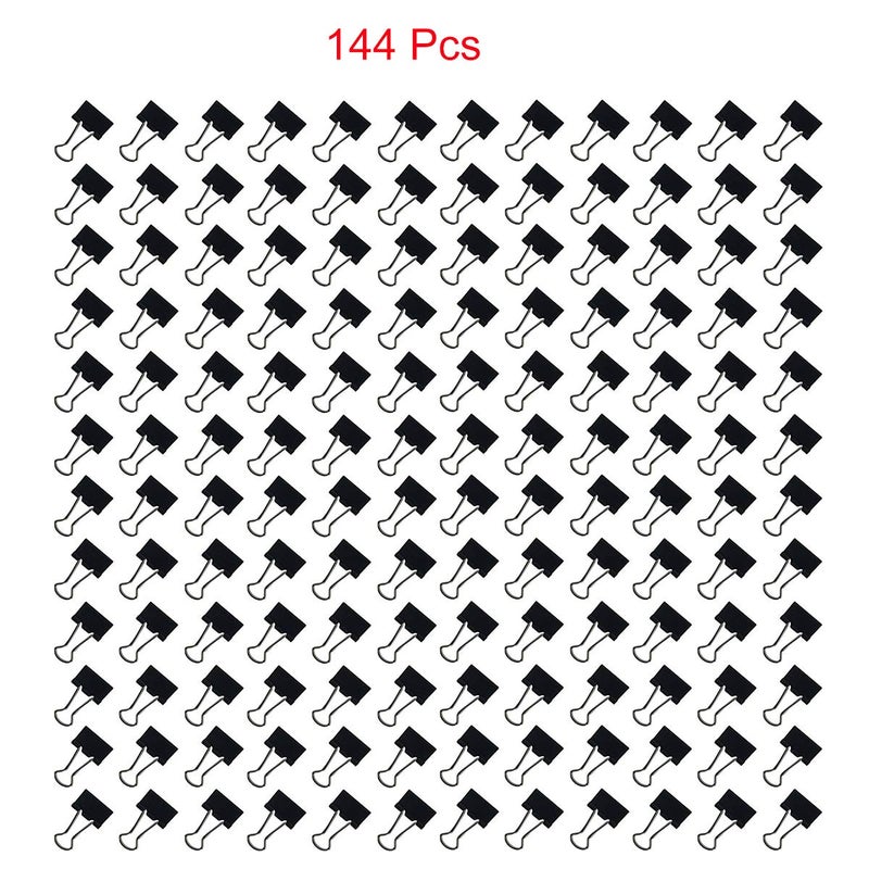 COMOK 1/2 Inches Mini Binder Clips, 12 per Pack, 12 Pack for Office Work, Archive Work, Document Organizing, Black, Medium - Image 4